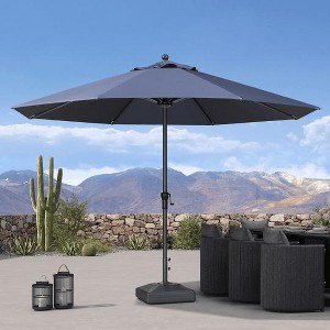 PURPLE LEAF Patio Umbrella Outdoor Table Umbrella Aluminum Frame Market Umbrella Sun Umbrella with 8 Sturdy Ribs - 1 of 4
