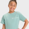 Girls' Short Sleeve Oversized Bubble Tea Graphic T-Shirt - Cat & Jack™ Light Turquoise - 2 of 4