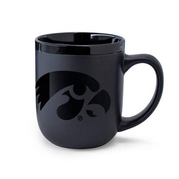 NCAA Iowa Hawkeyes 12oz Ceramic Coffee Mug - Black
