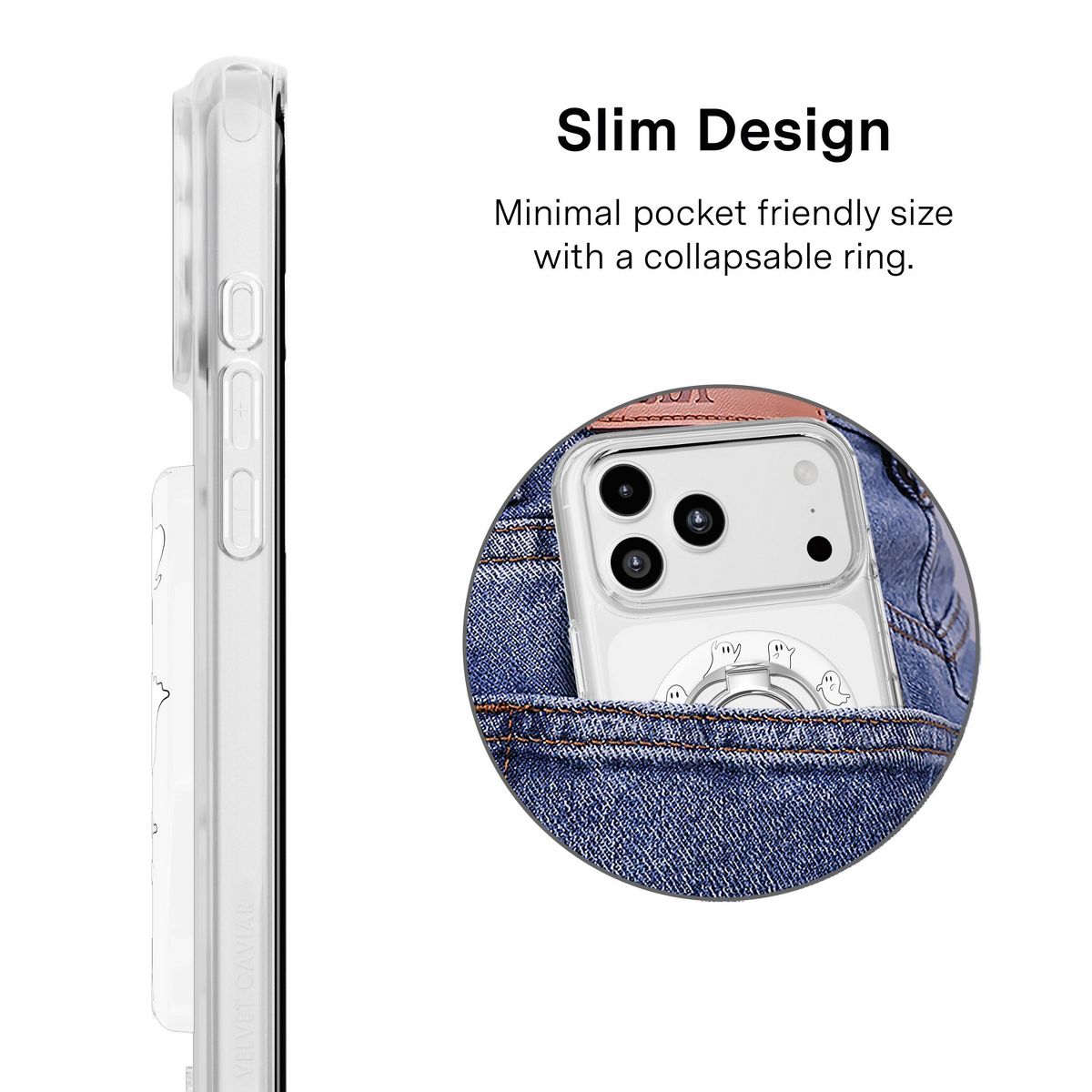 Velvet Caviar Magsafe Grip - Ghosted Clear - thumbnail 4