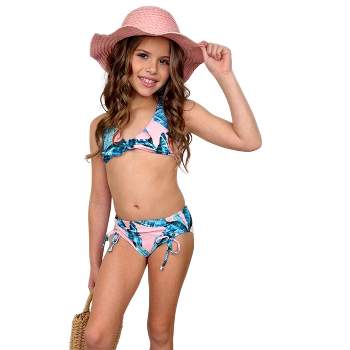 Girls Tropical Beaches Two Piece Swimsuit - Mia Belle Girls
