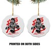 Bruce Lee Signature Porcelain Scalloped Holiday Christmas Tree Ornament  2.8" (7.1 cm) - 2 of 4