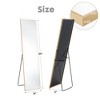 ALEXOUN Free Standing Full Length Floor Mirror,with Stand Aluminum Alloy Thin Frame,for Living Room Bedroom Cloakroom - 3 of 4
