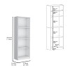 NicBex Bookcases for Living Room 71.7" H Storage Cabinet Bookshelf with Spacious Tier-Shelving Design for Home Office - 4 of 4