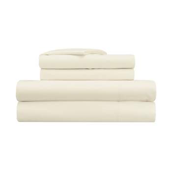 Twin Everyday Microfiber Solid Sheet Set Ivory - Truly Soft : Target