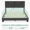 TiranisuBest Queen Bed Frame with Adjustable Headboard, Linen Upholstered Platform Bed Frame with Wood Slats Support, Mattress Foundation,Grey Twill - 4 of 4