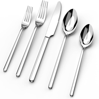 BRINJOY 20-Piece Silverware Set - 18/10 Stainless Steel Cutlery Set with Mirror Polish, Service for 4 (Knives, Forks, Spoons)