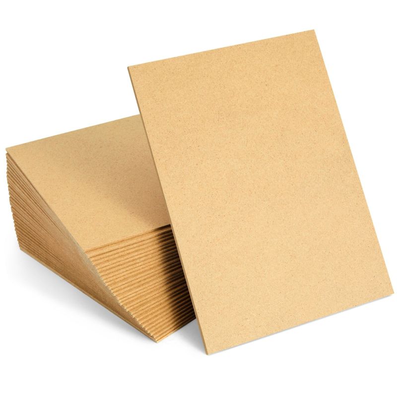 Juvale 30 Sheets Thin MDF Wood Boards for Crafts and DIY Projects, Medium Density Fiberboard, 2mm Thick (Brown, 6 x 8 In), 1 of 8