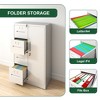 Anybear Metal Storage Vertical Filing Cabinet with Lock, Steel File Locker with 4 Drawers and 1 door for Office, White - 4 of 4