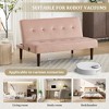 Mini Folding Futon Sofa Bed,45" Small Loveseat Couch with Adjustable Backrest & Charging Port, Modern Sleeper Recliner - 4 of 4