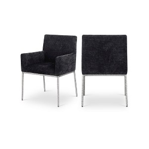 Meridian Furniture,Reeves Chenille Fabric Dining Chair, Set of 2 - 1 of 4