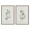 Kate and Laurel Sylvie Eucalyptus Framed Canvas Set by Maja Mitrovic of Makes My Day Happy, 2 Piece 23x33, Gold - 2 of 4