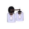 Craftmade Lighting Coppa 2 - Light Vanity in  Flat Black/Satin Brass - 4 of 4