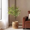 XINGHANZHENXUAN Artificial Plant, Pre-Potted Faux Evergreen with Bamboo-Like Leaves, Low-Maintenance Decor for Plant Lovers - 2 of 4