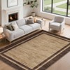Coucheta Washable Modern Rug, Non-Slip, Foldable & Low Pile Thin Carpet, Soft Non-Shedding Neutral Print for Living Room & Bedroom, Nursery - 2 of 4