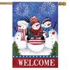 Briarwood Lane House Flag 40x28 For Outdoor American Snowmen Winter House Flag Flag For Winter House Flag - image 2 of 4