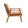 Leisure Chair, With Solid Wood Armrests And Legs, Ergonomics Seat Cushion & Backrest, Modern Accent Chair For Living Room, Bedroom, Office - 4 of 4