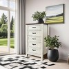 Farmhouse Dresser, Rustic Wood 5 Drawer Dresser for Closet, Tall Chest of Drawers with Metal Handles - 2 of 4