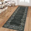 Modern Machine Washable Area Rugs Floral Printed Floor Carpet Non Slip Backing Stain Resistant Indoor Soft Mat - 3 of 4