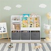 SKRAN Kids Bookcase and Bookshelf,Multi-Functional Bookcase with 3 Collapsible Fabric Drawers,Toy Storage Organizer for Bedroom, Playroom - 2 of 4