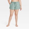 Women's Striped Cotton Pajama Shorts - Auden™ - 4 of 4