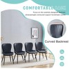 Set of 4 Dining Chair Leather Dinner Chair Armless Chairs with Padded Seat - Modernluxe - 4 of 4