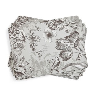 Pimpernel Vintage Garden Placemats - Set of 4 (15.7” x 11.7”), Cork Backing, Easy to Clean, Elegant Floral Design - 1 of 4