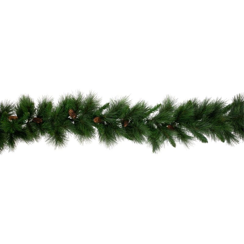 Northlight 9' x 14" Unlit White Valley Pine Artificial Christmas Garland, 5 of 11