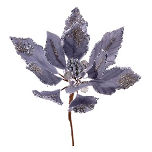 Vickerman Double Sided Artificial Velvet Poinsettia Pick - 1 of 2