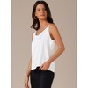 INSPIRE CHIC Women's Satin V Neck Spaghetti Strap Summer Fall Tank Tops - 3 of 4