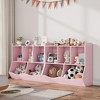 Toy Storage Organizer, Kids Bookshelf, Wood Toy Storage Cabinet, Children's Toy Shelf Kids Book Rack Storage Bookshelf Toddler Book Toy Shelf - 2 of 4