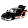1987 Buick Grand National #7 "Buick Racing" Black and White with Stripes "Bigtime Muscle" Series 1/24 Diecast Model Car by Jada - 2 of 4