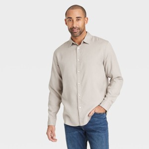 Men's Vintage Long Sleeve Poplin Shirt - Goodfellow & Co™ - 1 of 3