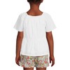 Lands' End Kids Flutter Sleeve Tiered Peasant Top - 2 of 3