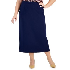 Kasper Womens Solid Midi Skirt - 1 of 1