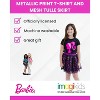Barbie Girls Metallic Print T-Shirt and Tulle Mesh Skirt Toddler - 2 of 4