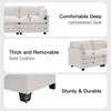 HYLEORY 76.8" Loveseat Sofa for Living Room, Modern 2 Seater Circle Velvet Sofa Couch for Bedroom Office - 4 of 4