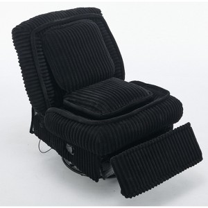 TiramisuBest 360 Swivel Rocking Recliner Manual Glider Armless Chair Adjustable Backrest Footrest Corduroy Small Space Living Room Office - 1 of 4