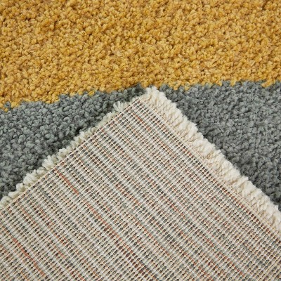 Eva Red Synthetic Shag Kids' Rectangular Rug 5'3" x 7'
