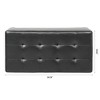 CAVINAS Faux Leather Storage Ottoman Bench with Button-Tufted Top,Upholstered Storage Ottoman,Storage Benches for Living Room,Bedroom - 3 of 4