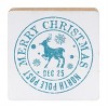 Postal Christmas Stamp Wood 7.5 Inch Decor Set of 4 by Melrose - 3 of 4