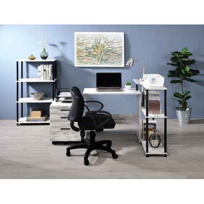 Anybear White and Black Finish Writing Desk