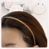Unique Bargains Women's Metal Twisted Link Chain Shape Headbands Gold Tone Silver Tone 4.72"x0.2" 2 Pcs - 3 of 4
