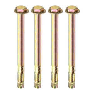 Unique Bargains Galvanized Iron-Carbon Steel Anti-Corrosion External Hex Multipurpose Use Expansion Bolt 4 Pcs - 1 of 4