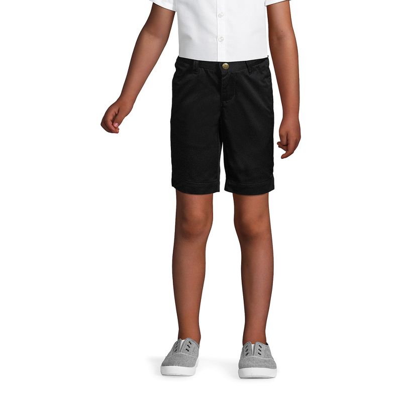 Lands' End Kids Plain Front Blend Chino Shorts, 3 of 4