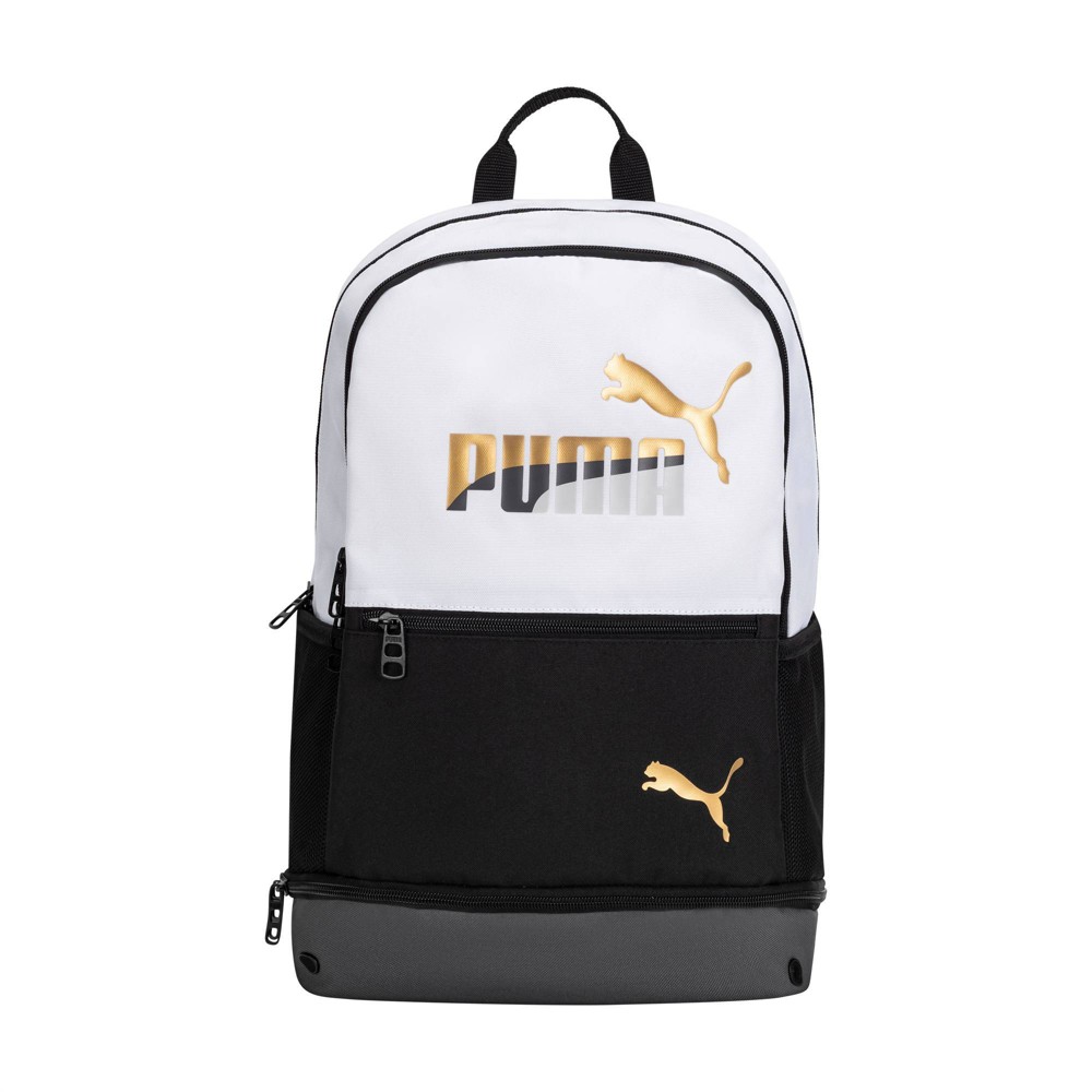 Photos - Travel Accessory Puma Kids' Eclipse 18.5" Backpack - Black/White/Gold 