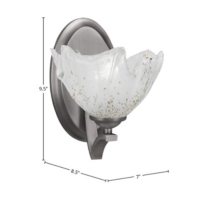 Toltec Lighting Zilo 1 - Light Sconce in  Graphite with 7" Gold Ice Shade