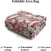 Vintage Detailed Floral Pattern Non Slip Washable Rug Thin Low Pile Indoor Carpet Fit for Living Room, Bathroom, Bedroom - 2 of 4