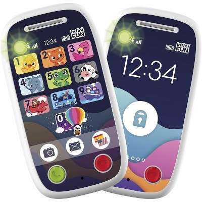 InfiniFun My First Realistic Smartphone Set, Bluetooth Touch Toy Phones, 2-Pack, Ages 12 mo+