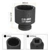 Unique Bargains 40CR Metric High Torque 3/4 Inch Driver Wrench 12 Point Impact Socket - 2 of 4